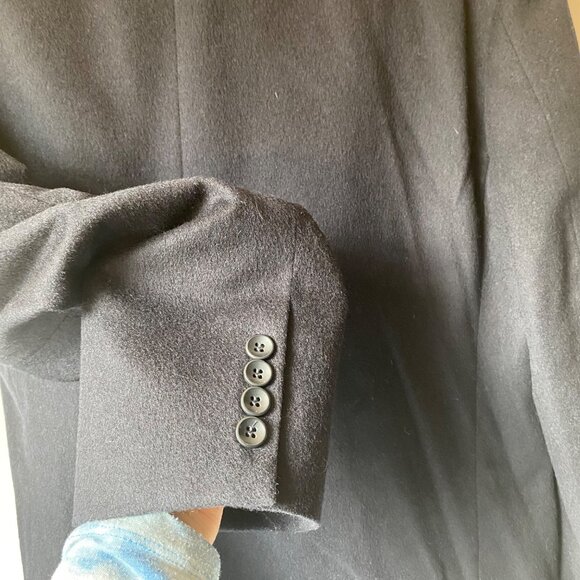 Oscar De La Renta Mens Navy Cashmere Blend Blazer Jacket 2 Buttons Size 42L - Picture 6 of 7